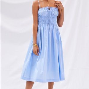 Anthropologie smocked MIDI dress